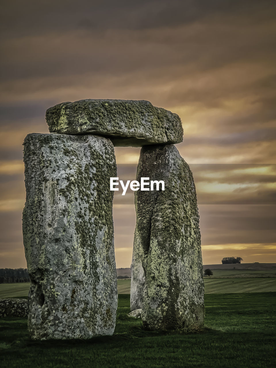 Stonehenge trilithon at sunset, salisbury, wiltshire, uk