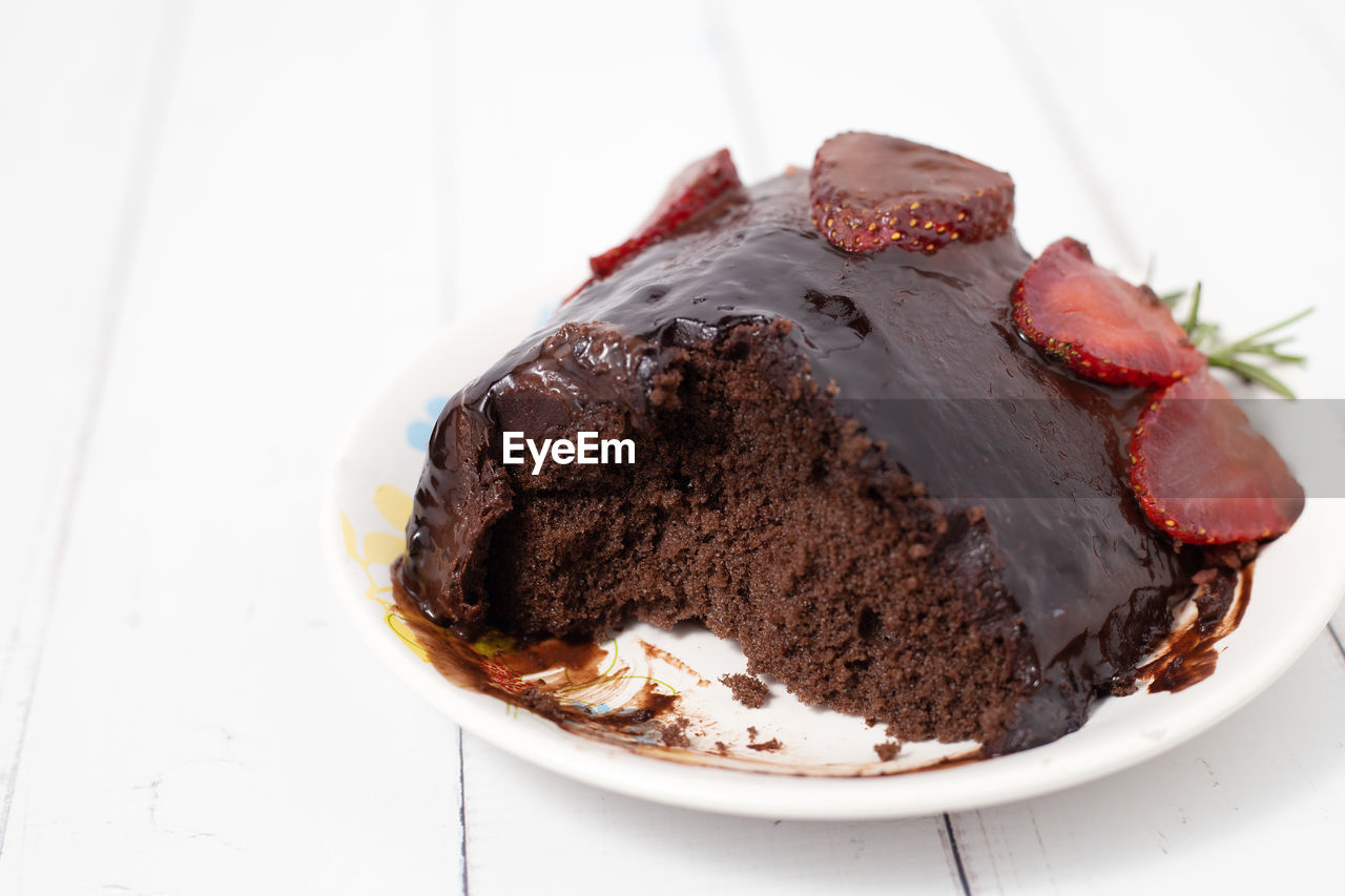 Close-up of cake in plate