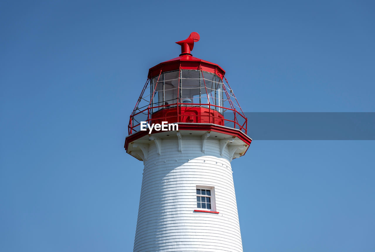 Low angle view of lighthouse against sky