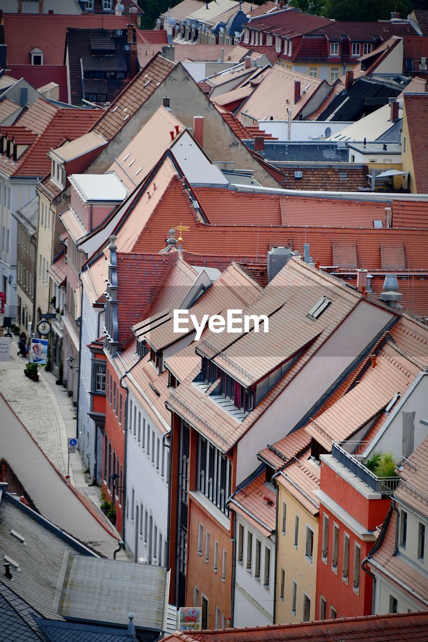 HIGH ANGLE VIEW OF RESIDENTIAL BUILDINGS