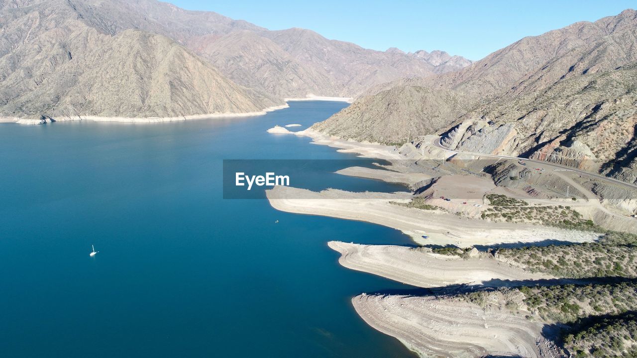 AERIAL VIEW OF A LAKE