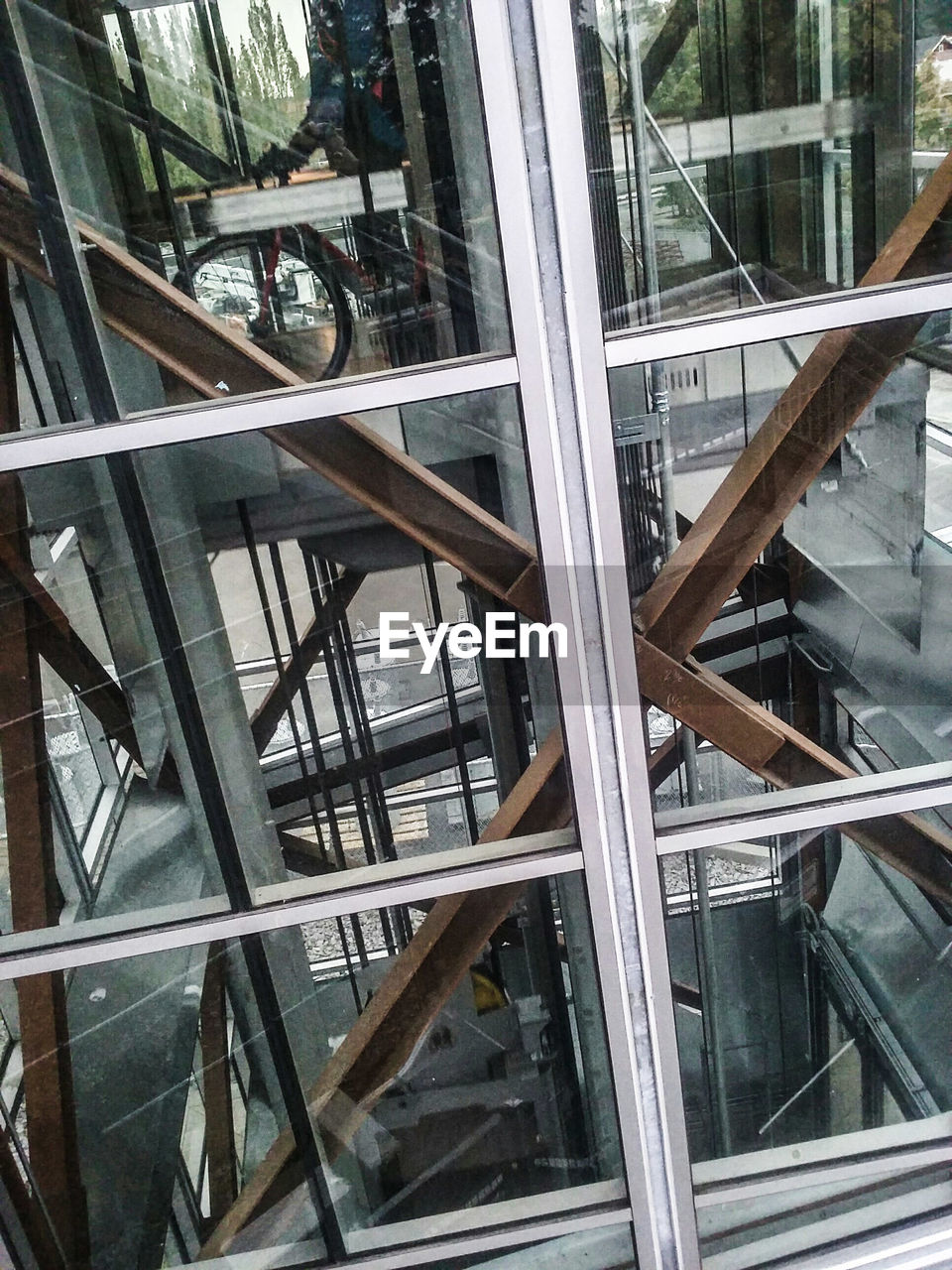 ELEVATED WALKWAY SEEN THROUGH WINDOW