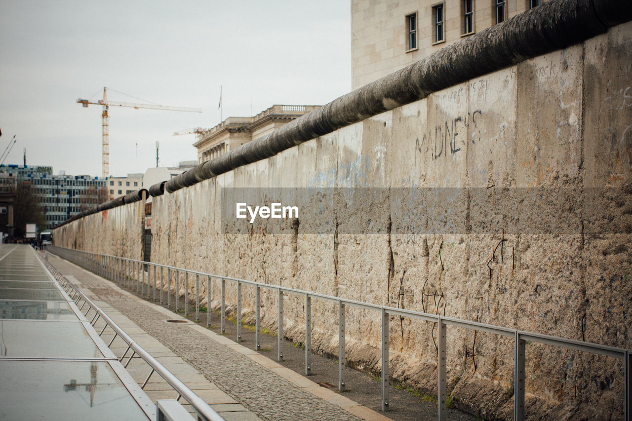 Berlin wall in city