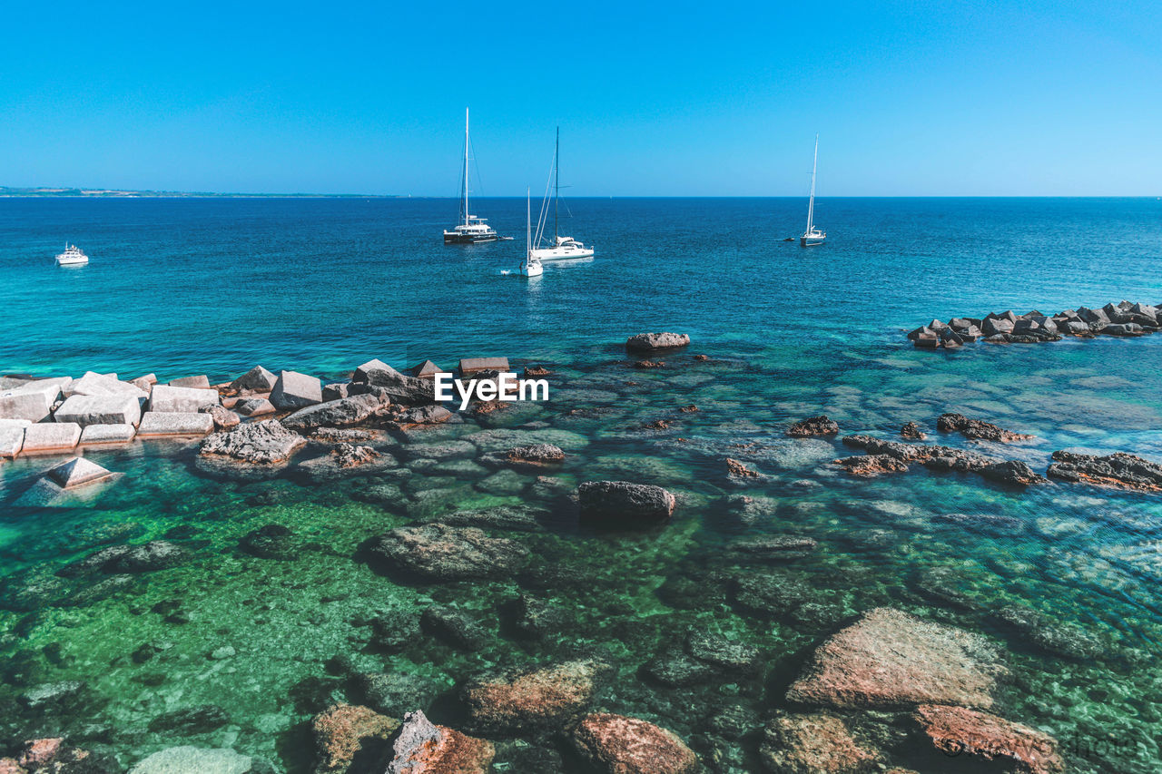 View on boat in puglia 