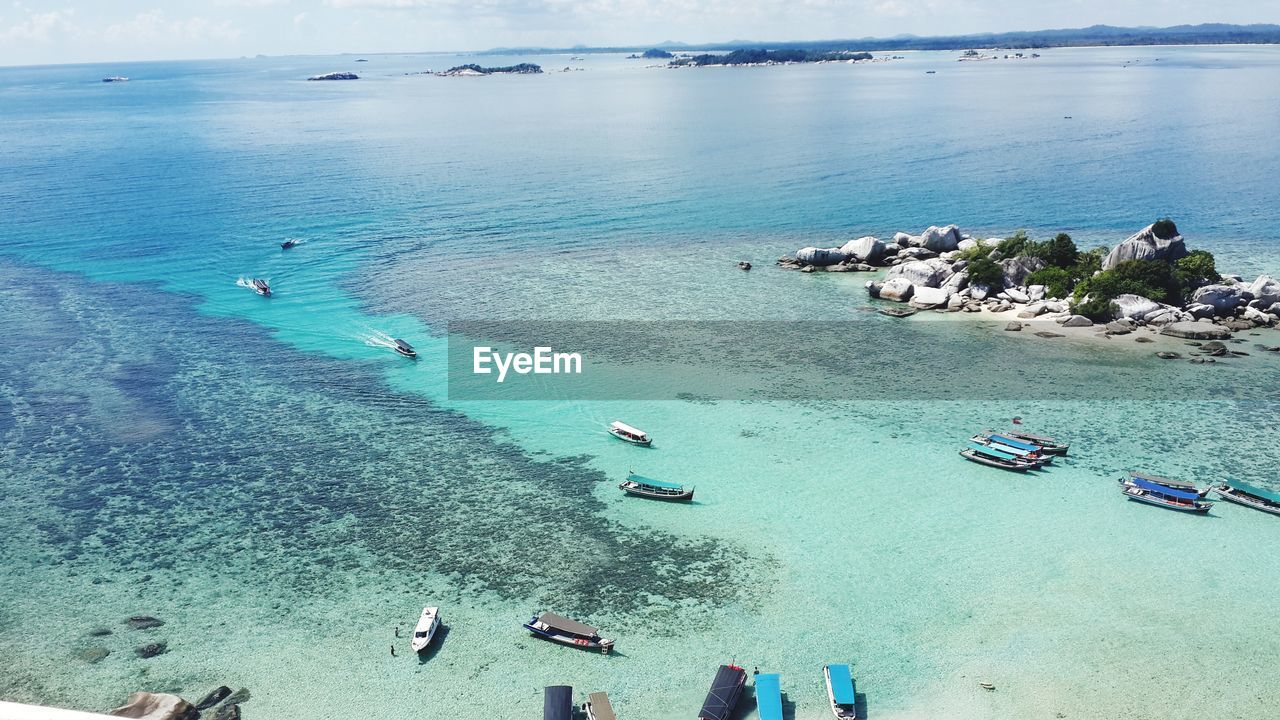 High angle view of seaspace