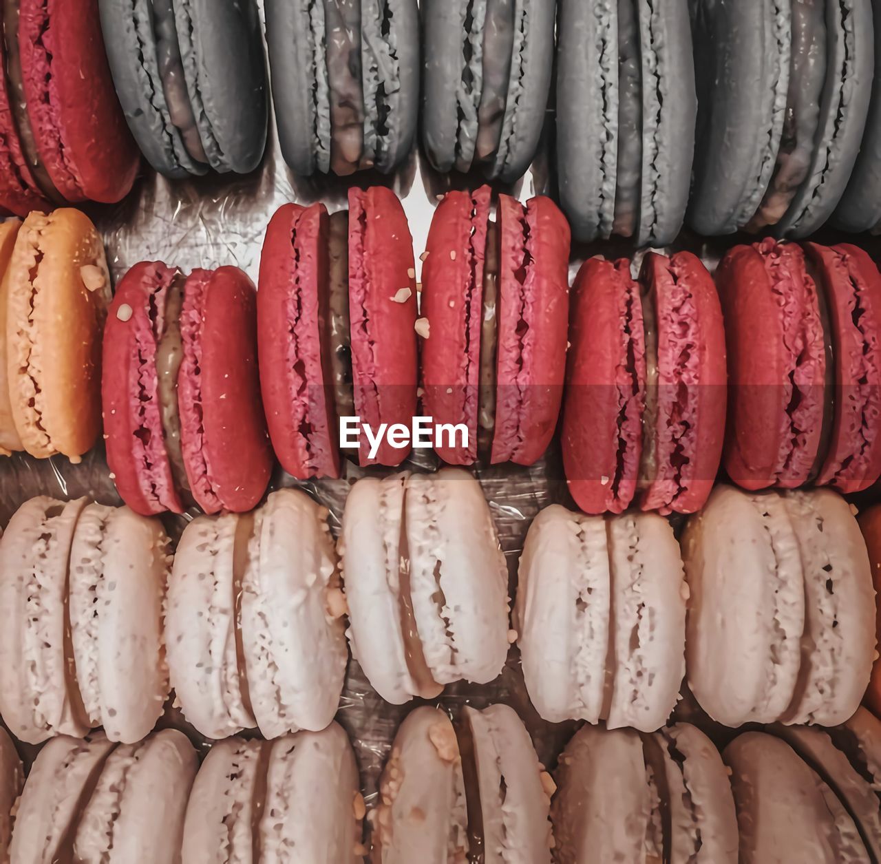 FULL FRAME SHOT OF RED CANDIES IN TRAY