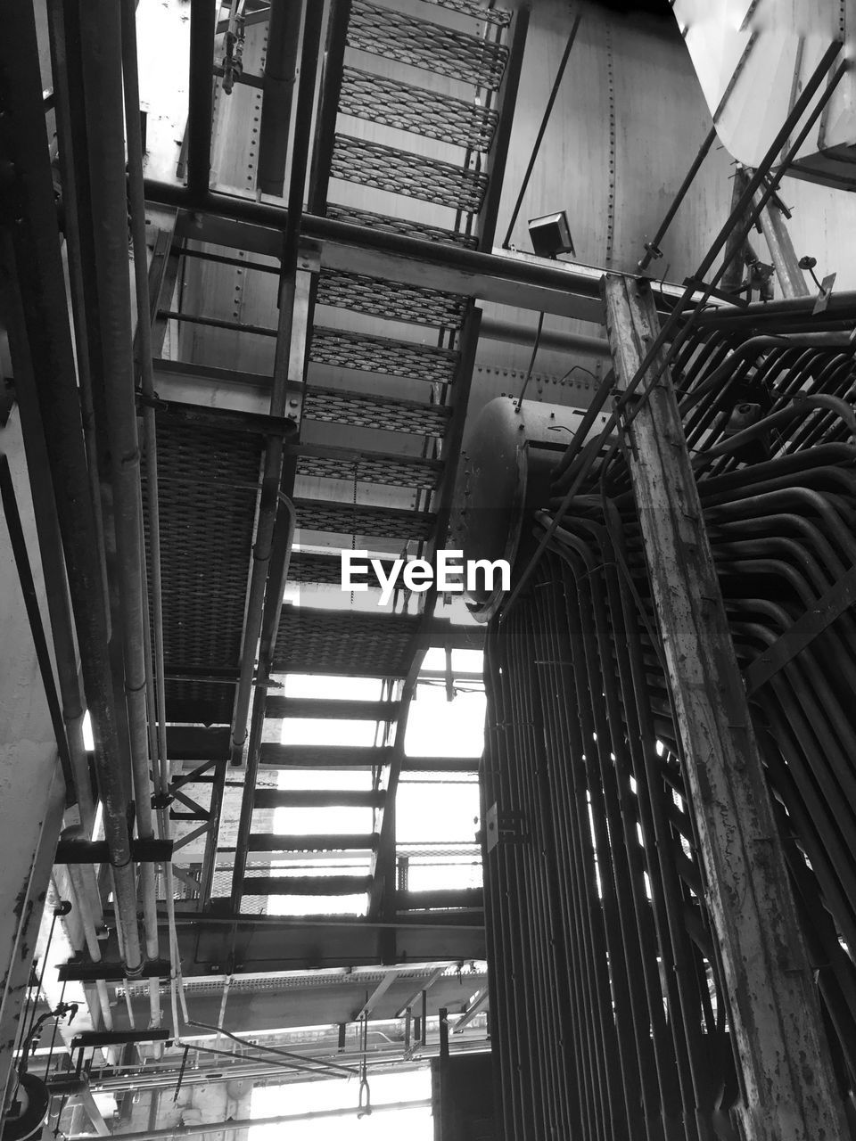 Low angle view of cables on building