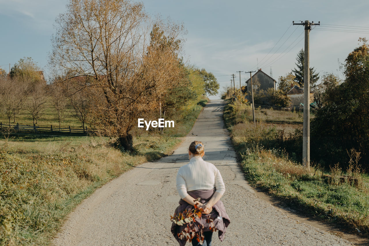 Road in a rural area during autumn