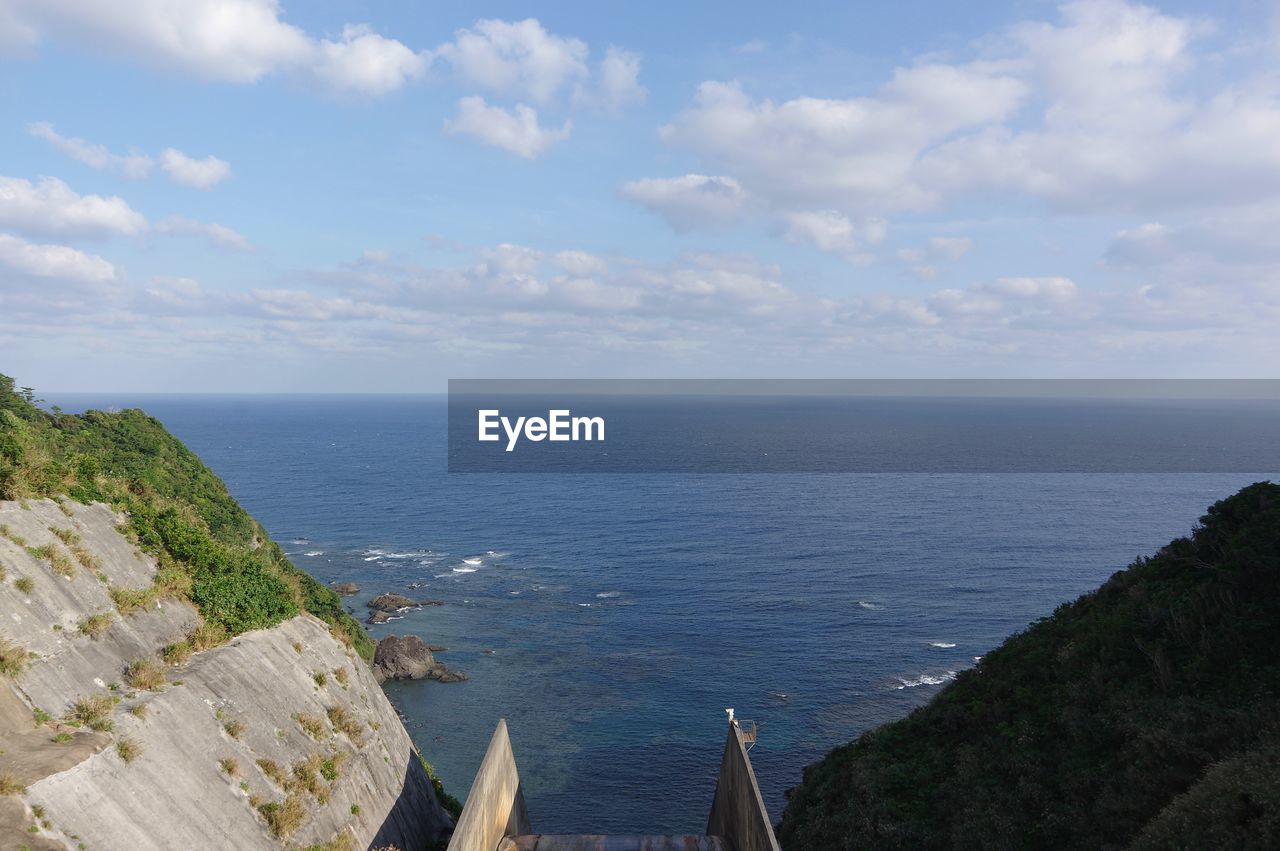 HIGH ANGLE VIEW OF SEA SHORE