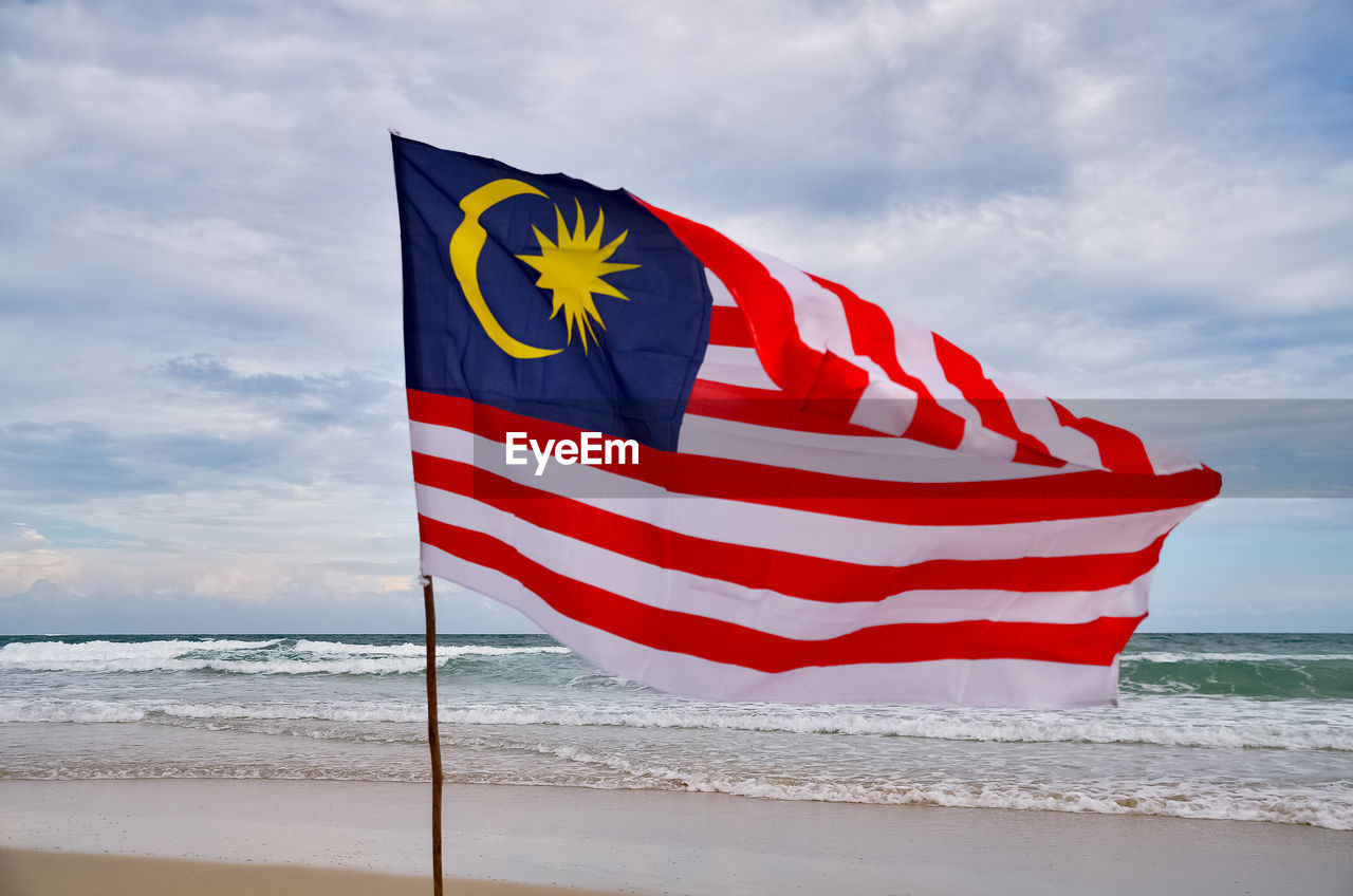 SCENIC VIEW OF FLAG AGAINST SKY