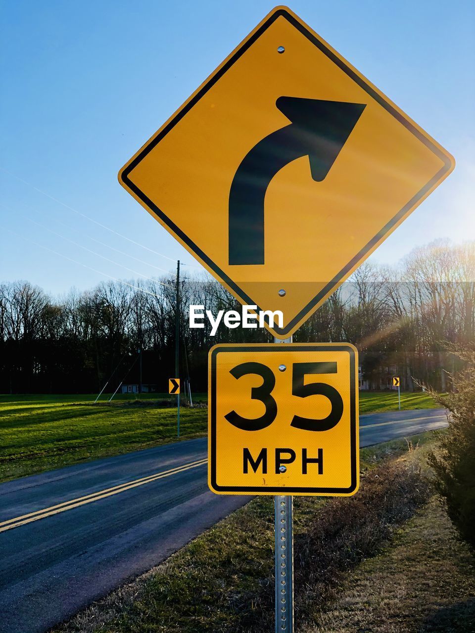 INFORMATION SIGN ON ROAD