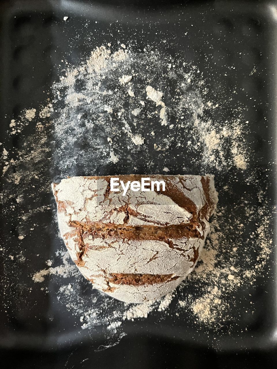 High angle view of a bread