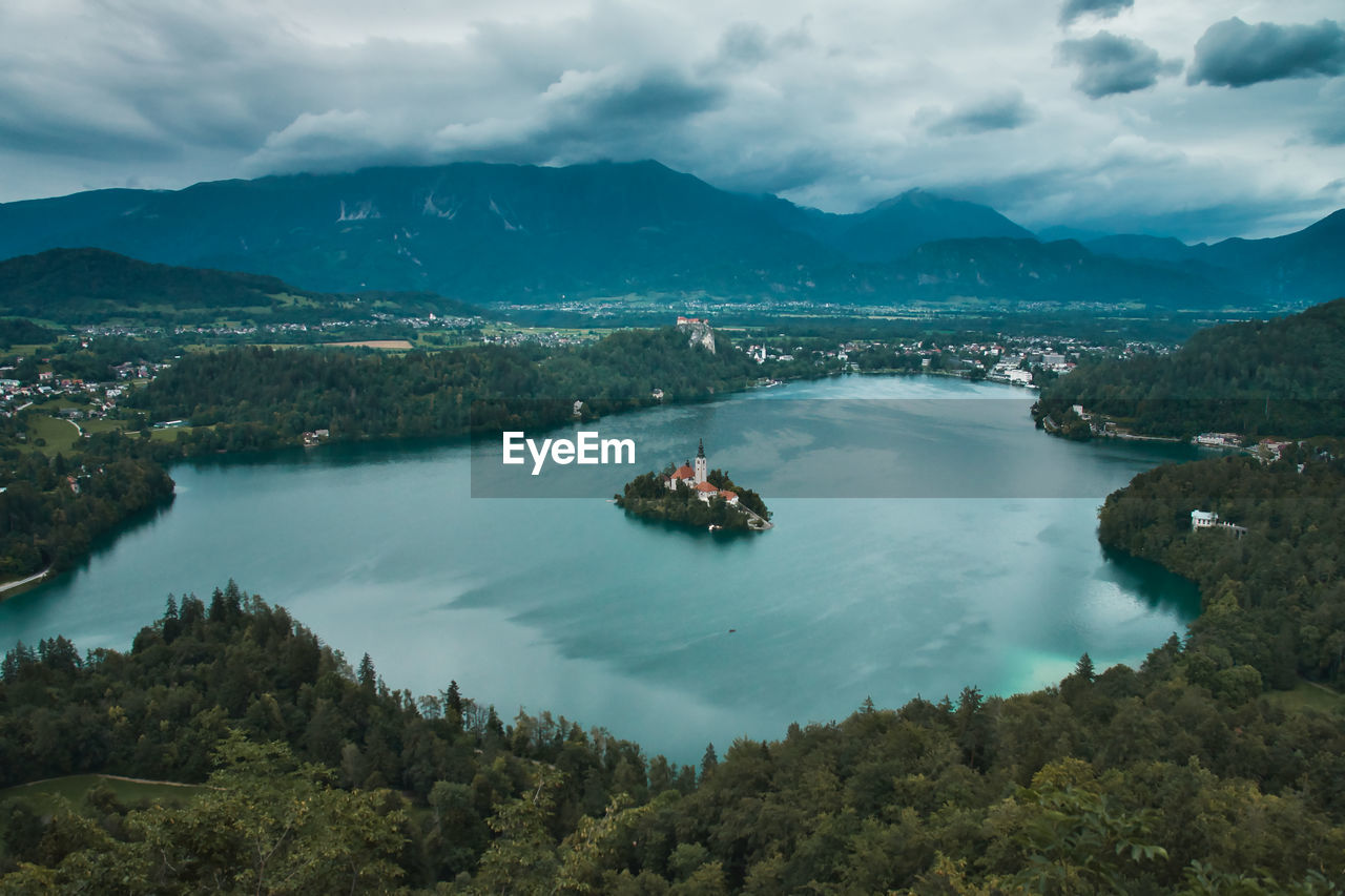 Moody scenes at lake bled, slovenia.