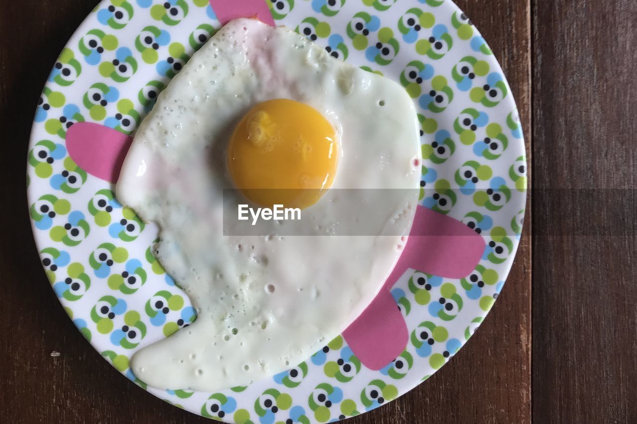 High angle view of breakfast served on table