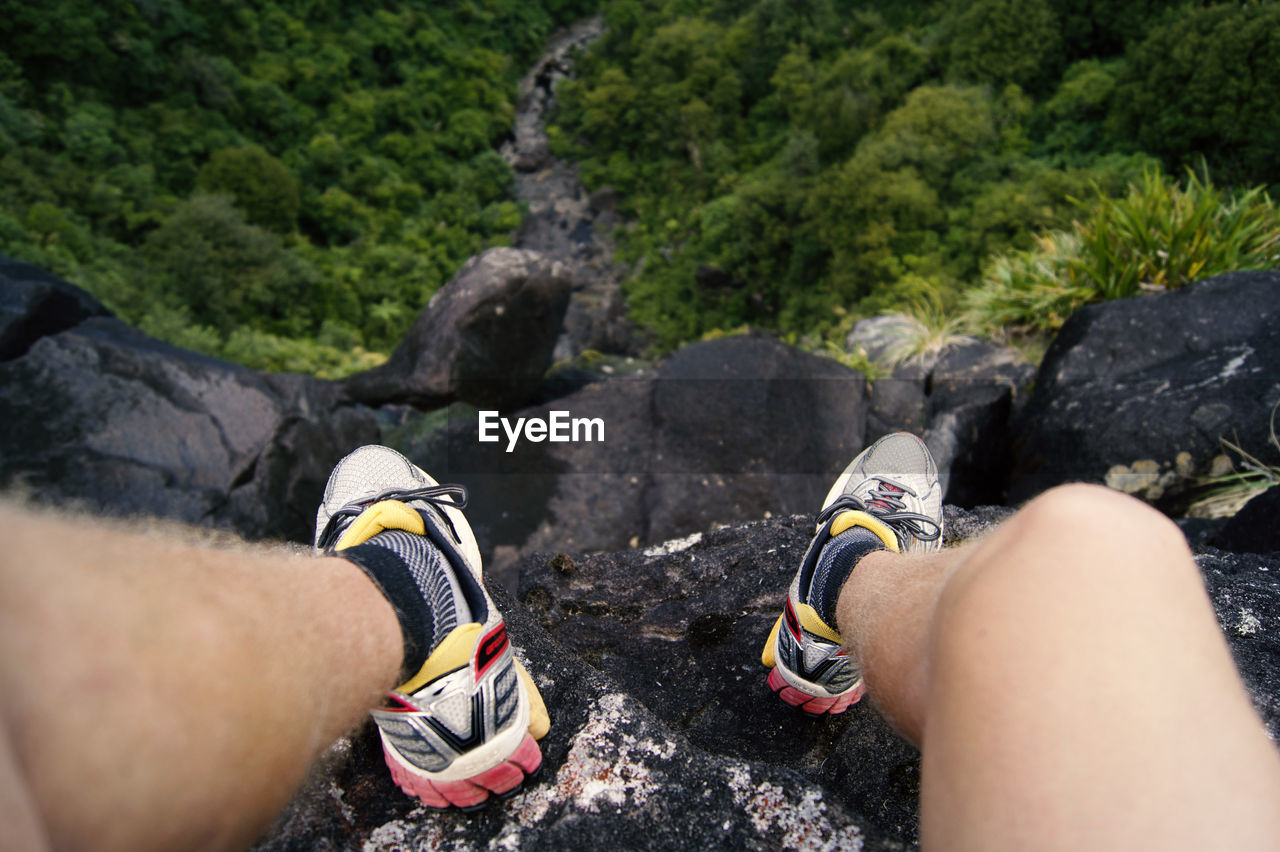 Low section of man on mountain