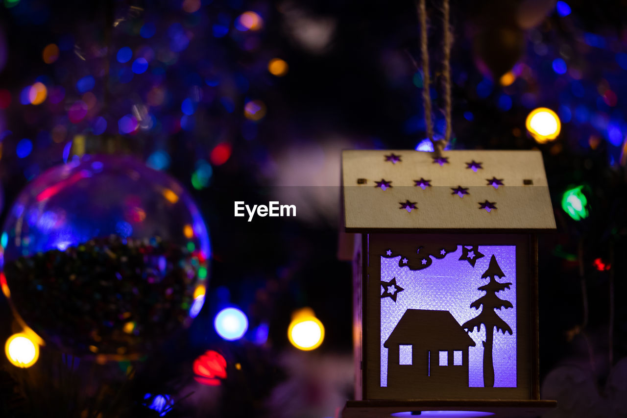 Christmas tree at night 