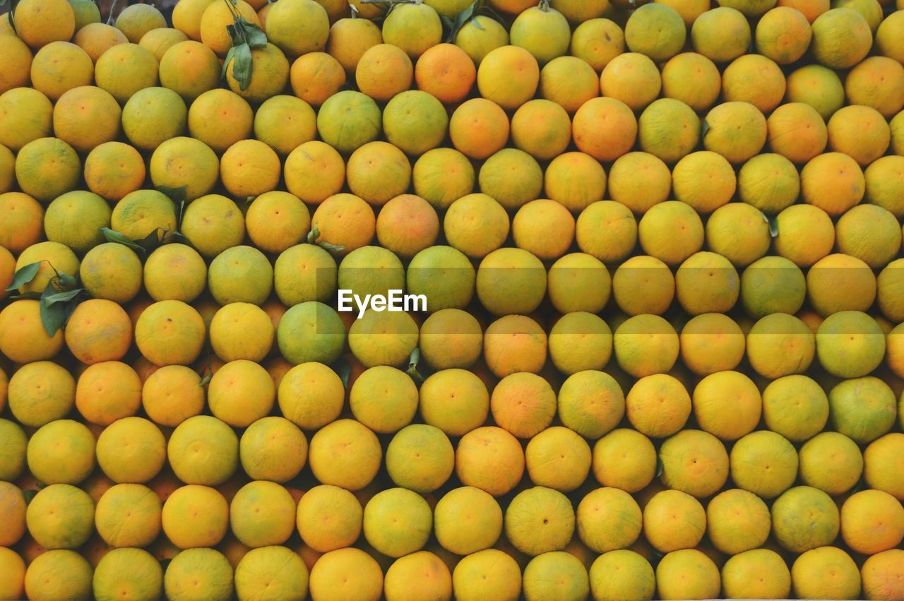 Full frame shot of oranges