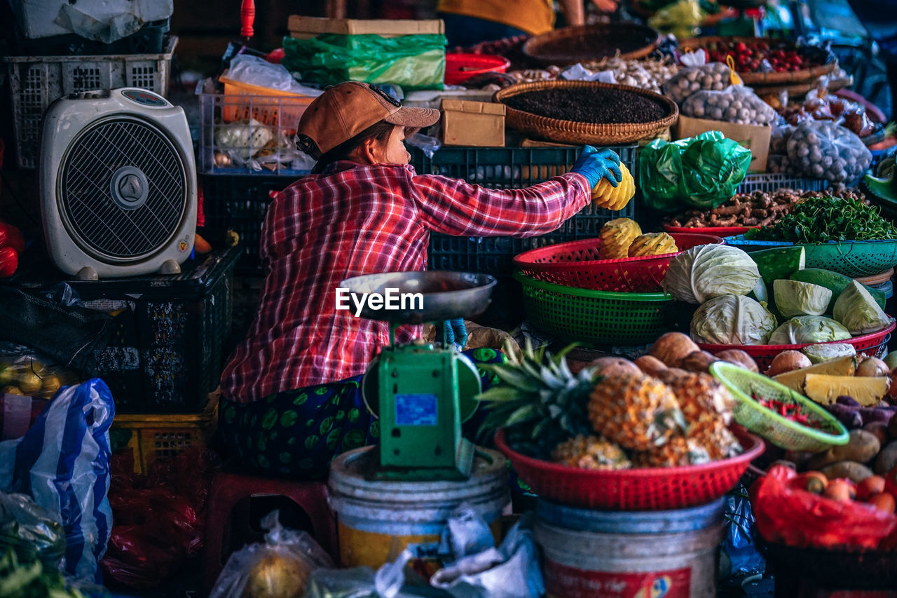 VARIOUS DISPLAYED FOR SALE AT MARKET