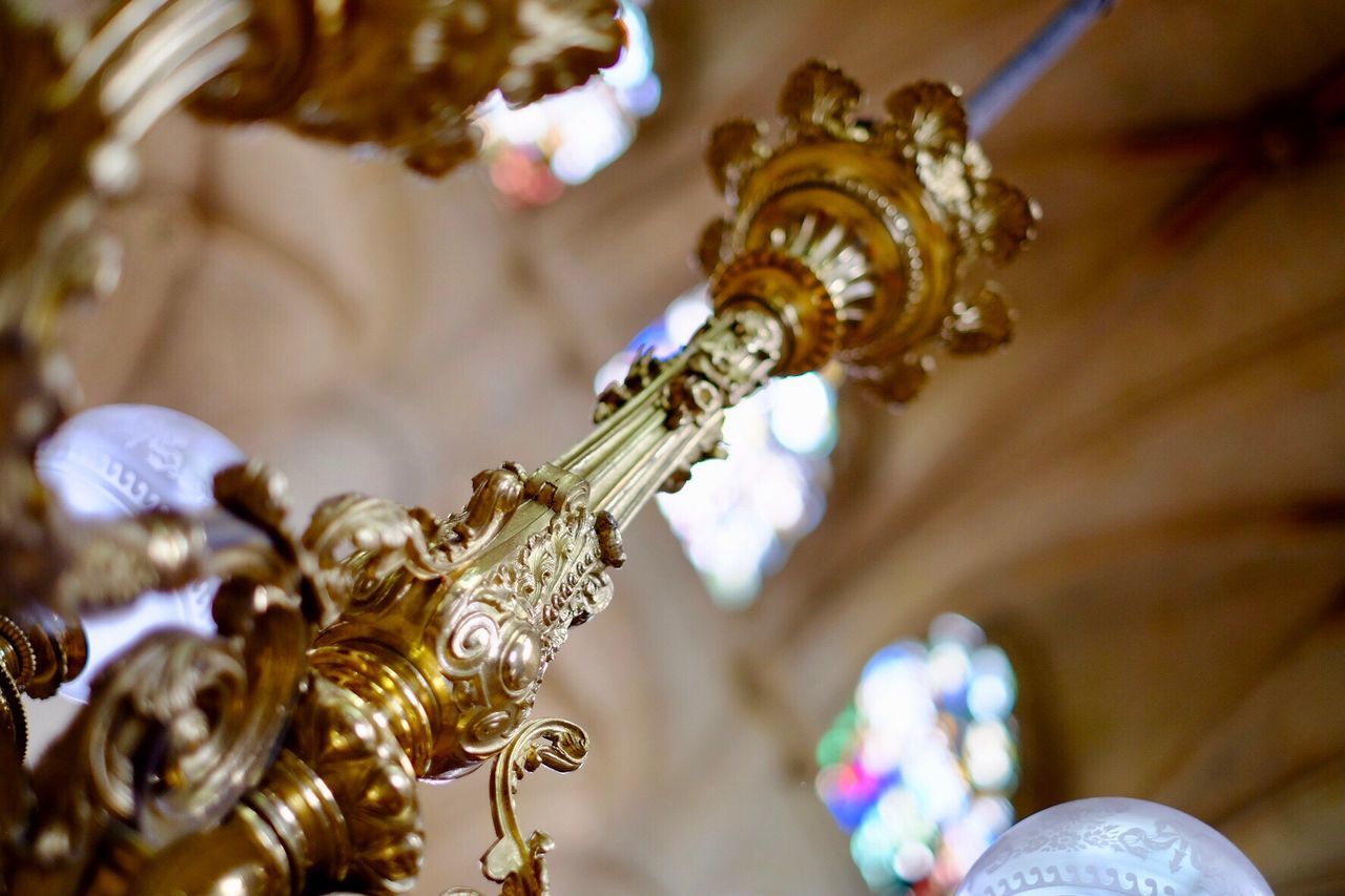 Low angle view of chandelier 