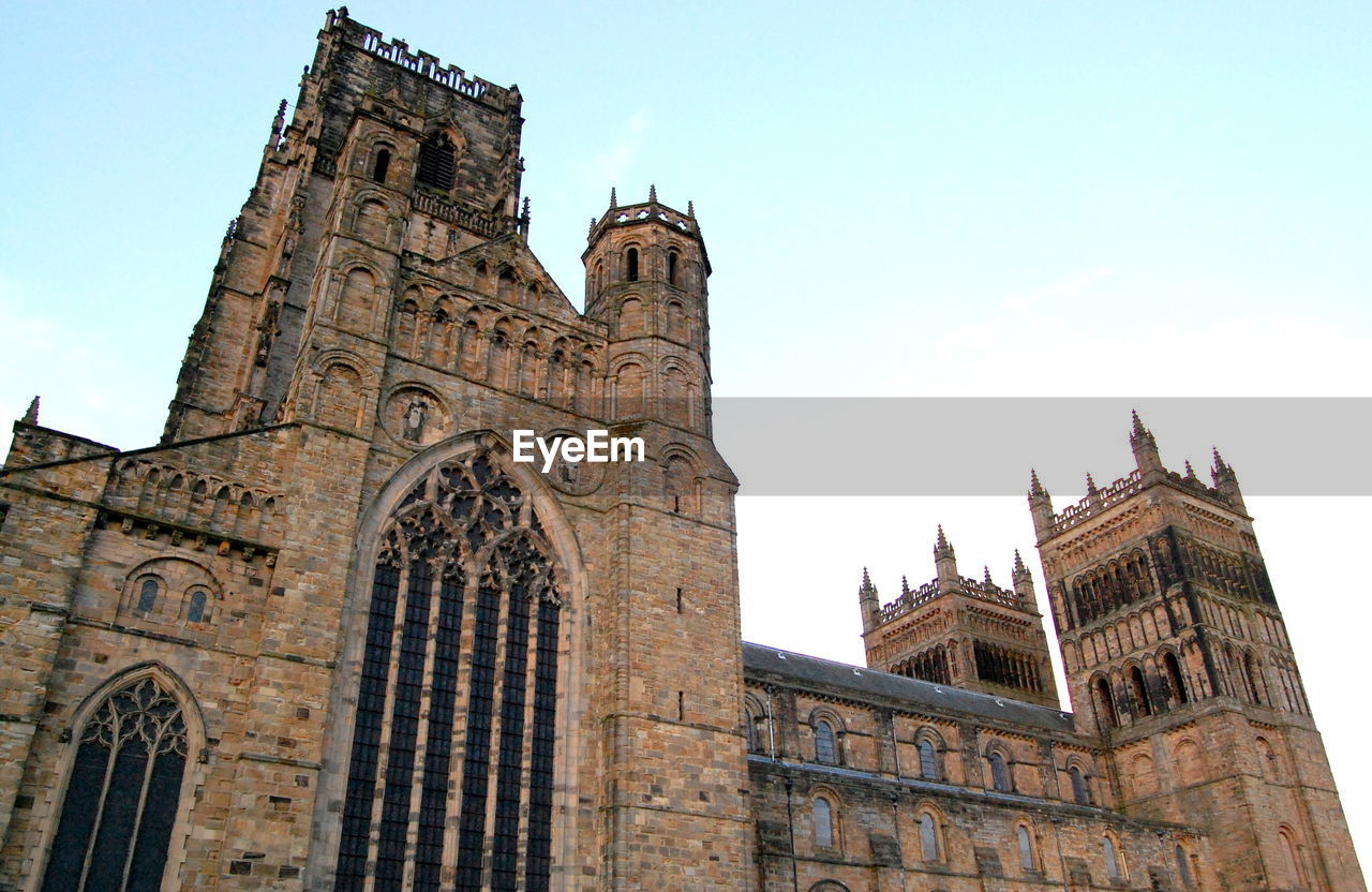 Low angle view of durham cathedral