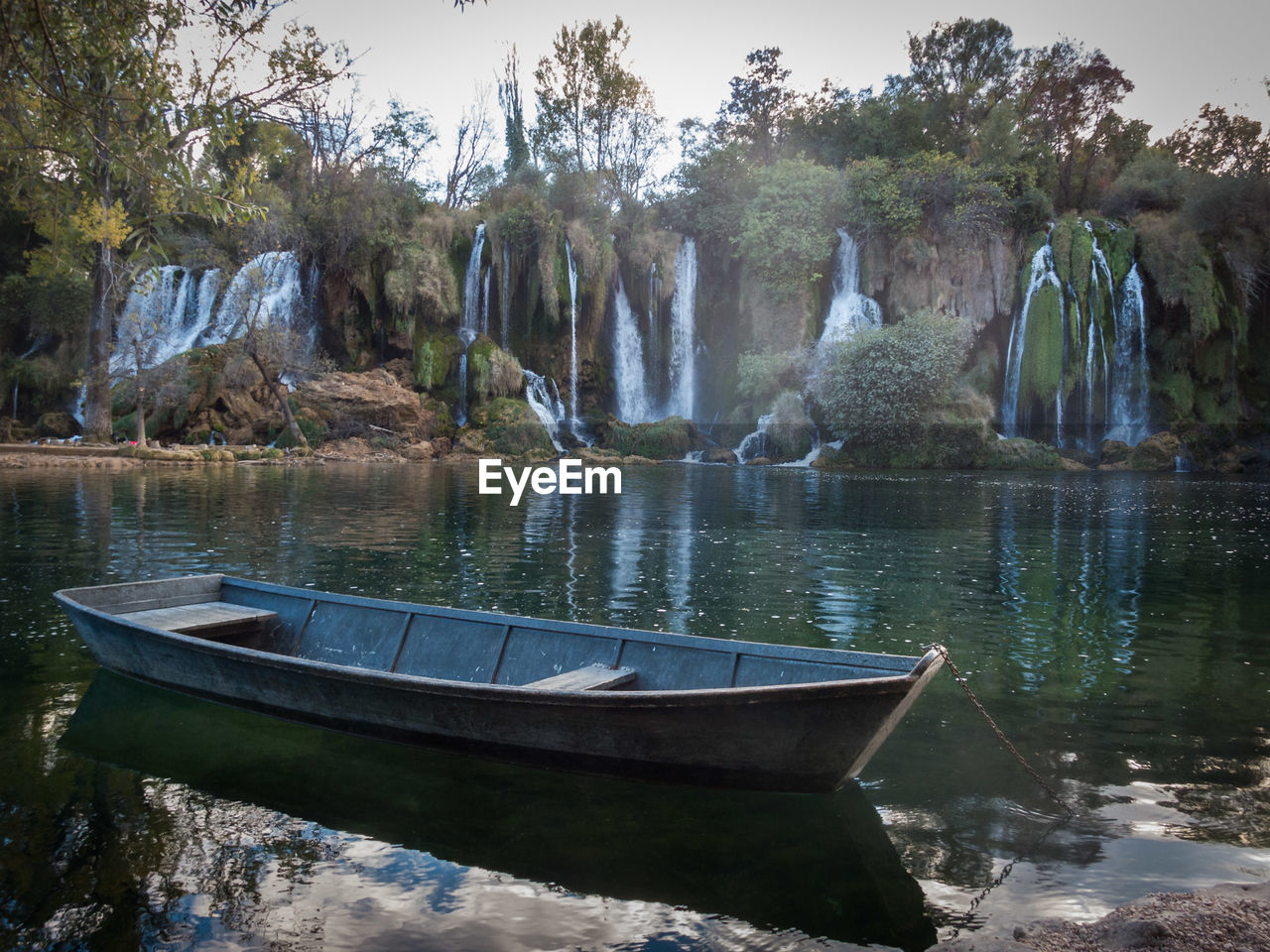 View of boat in water