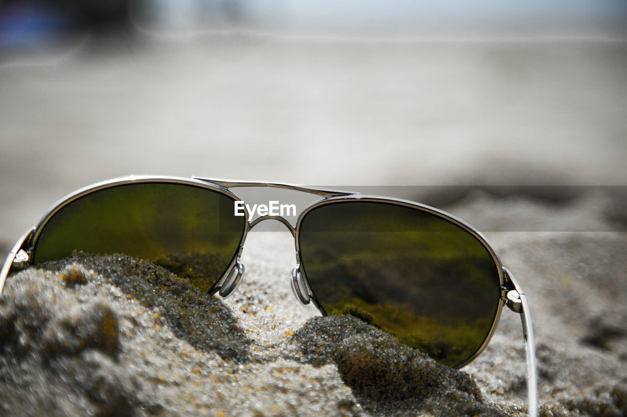 CLOSE-UP OF SUNGLASSES IN WATER