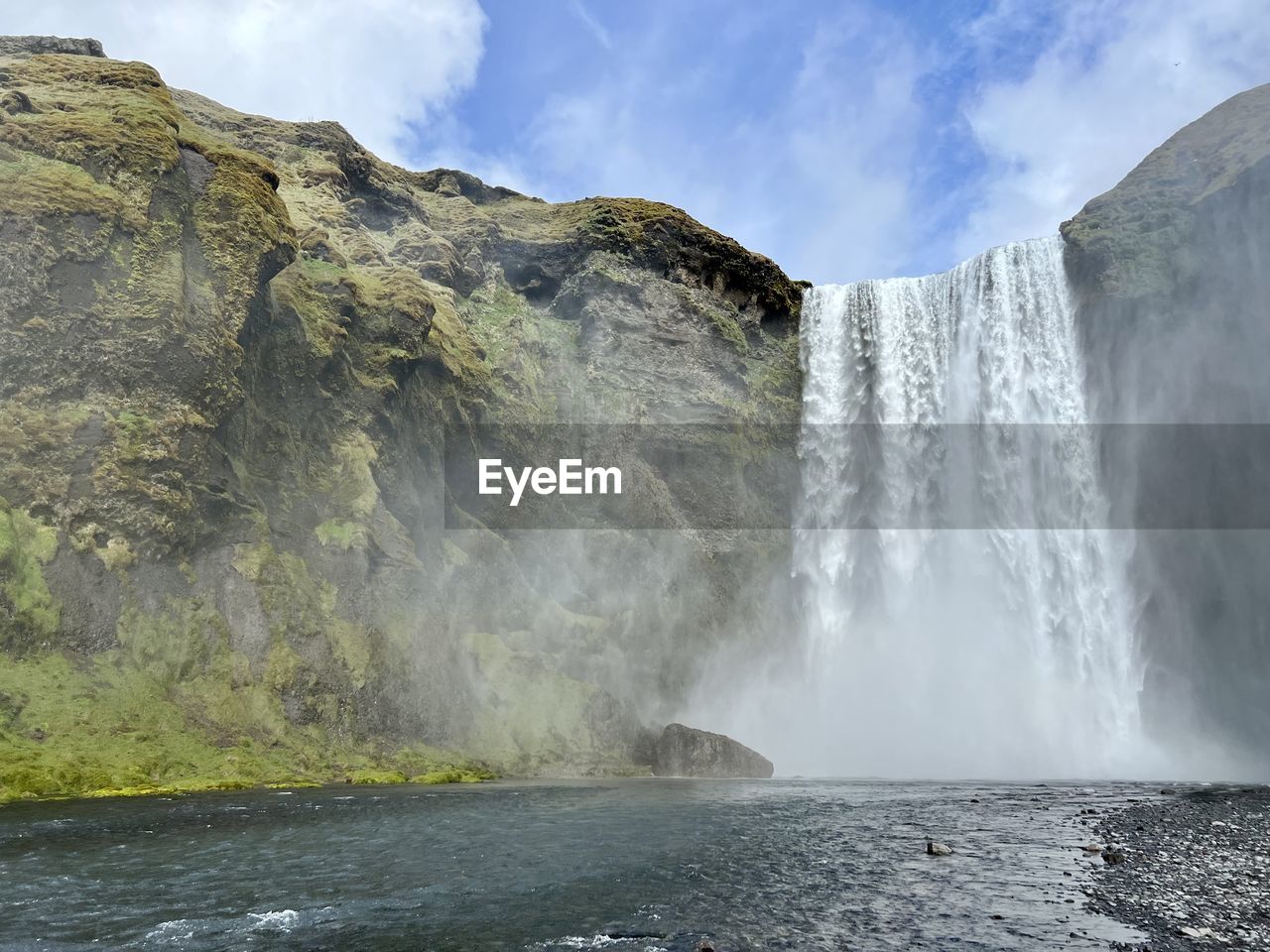 panoramic view of waterfall