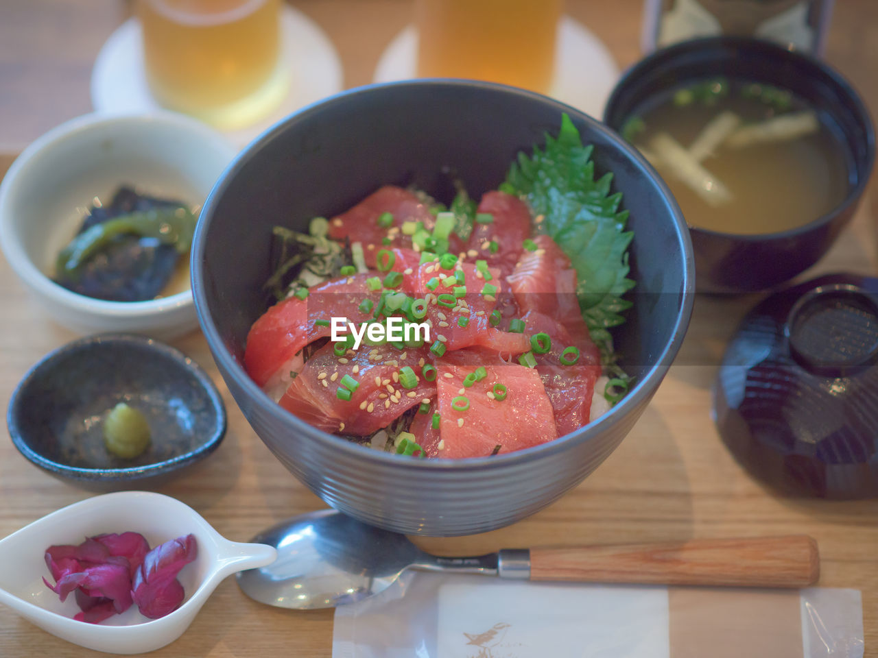 Close-up of food in bowl on table