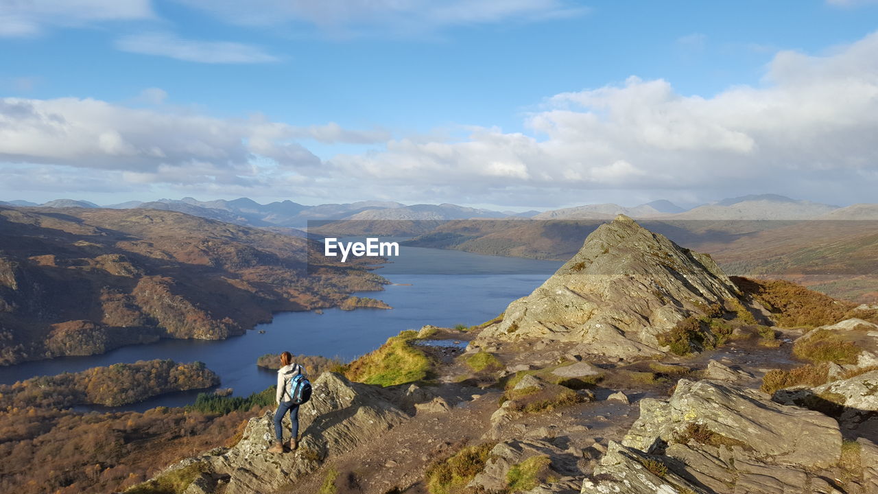 Panoramic view of mountains against sky