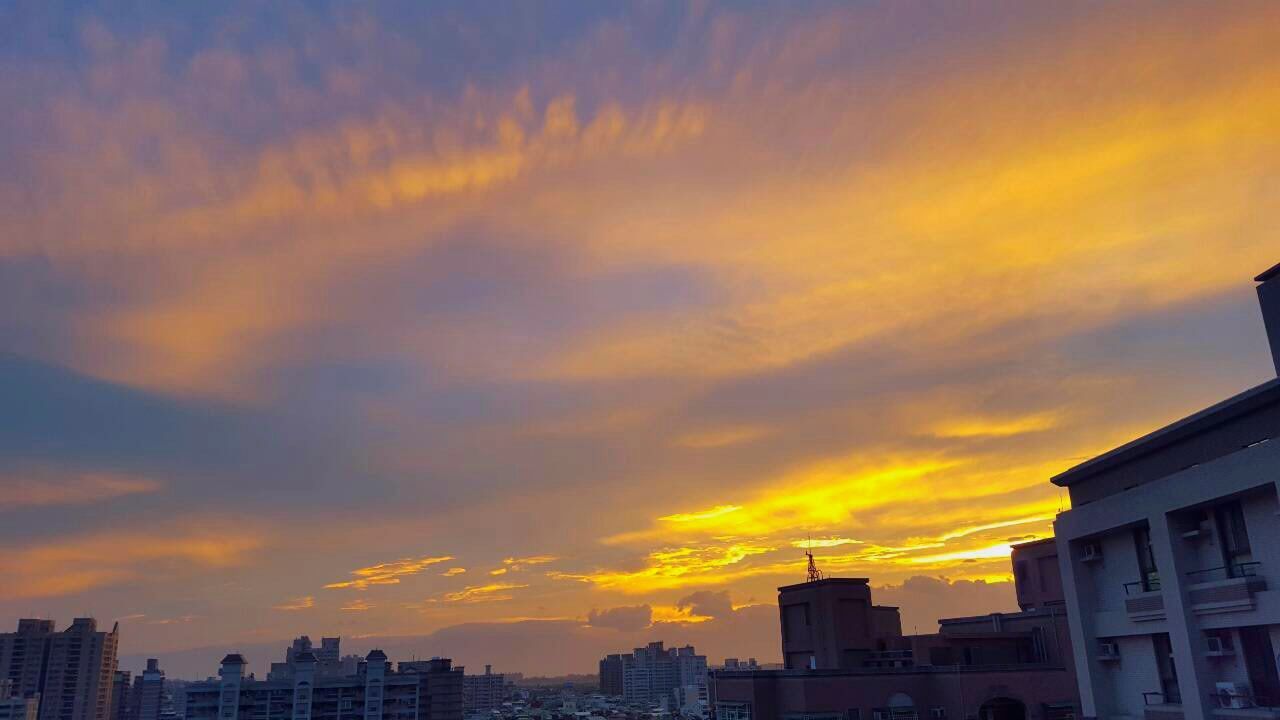 SUNSET OVER CITY