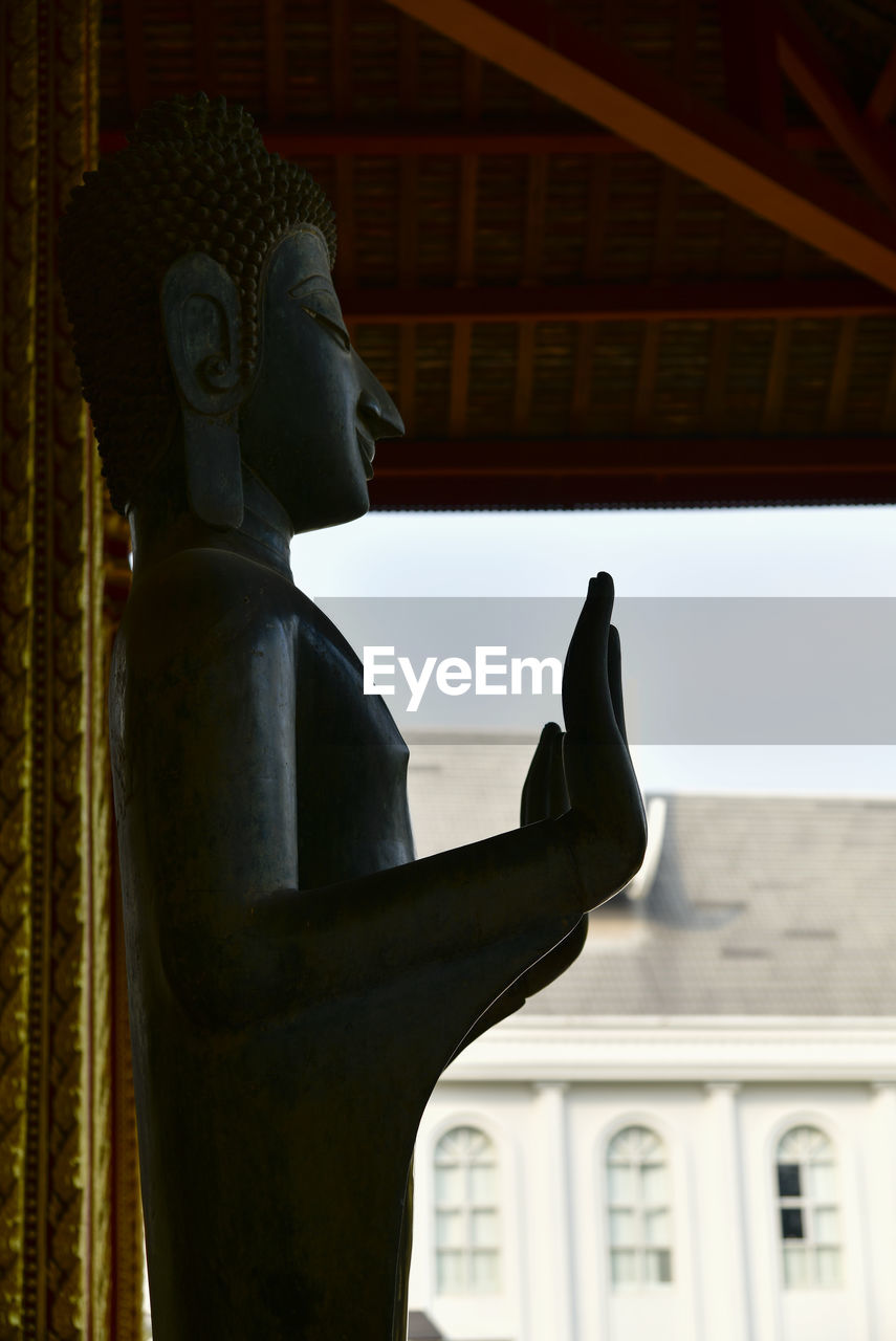 Buddha statue outside temple