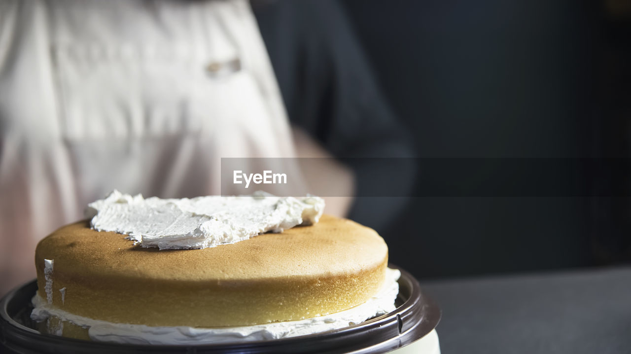 Close-up of cake on table