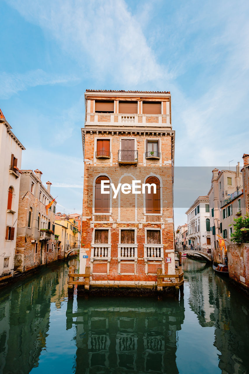Characteristic building on canals of venice