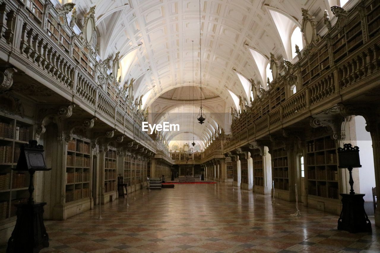 ILLUMINATED CORRIDOR OF HISTORIC BUILDING