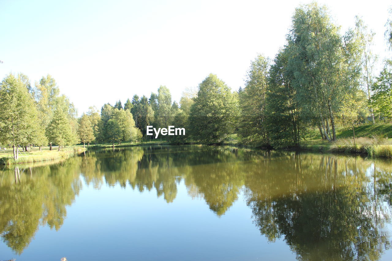 SCENIC VIEW OF CALM LAKE