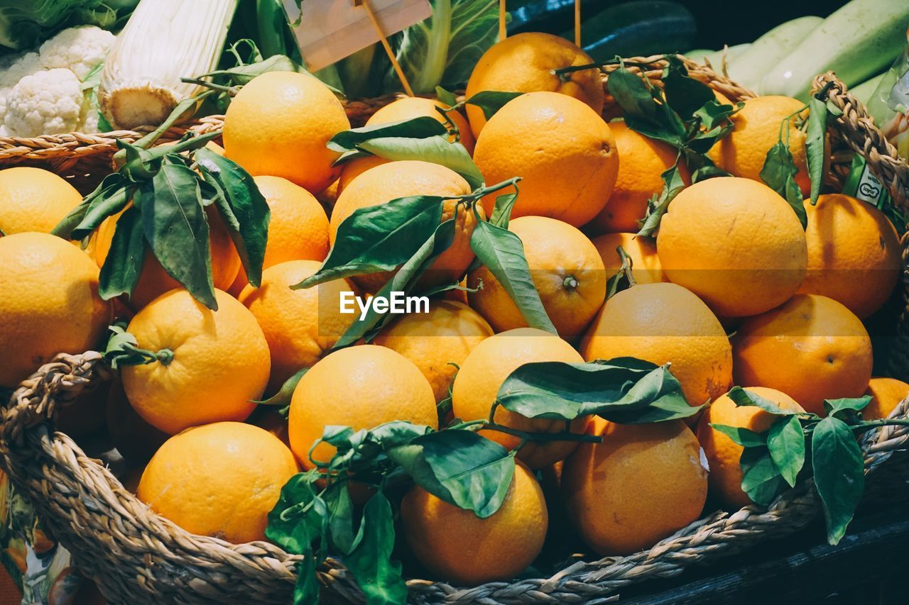 Close-up of fruits for sale at market stall