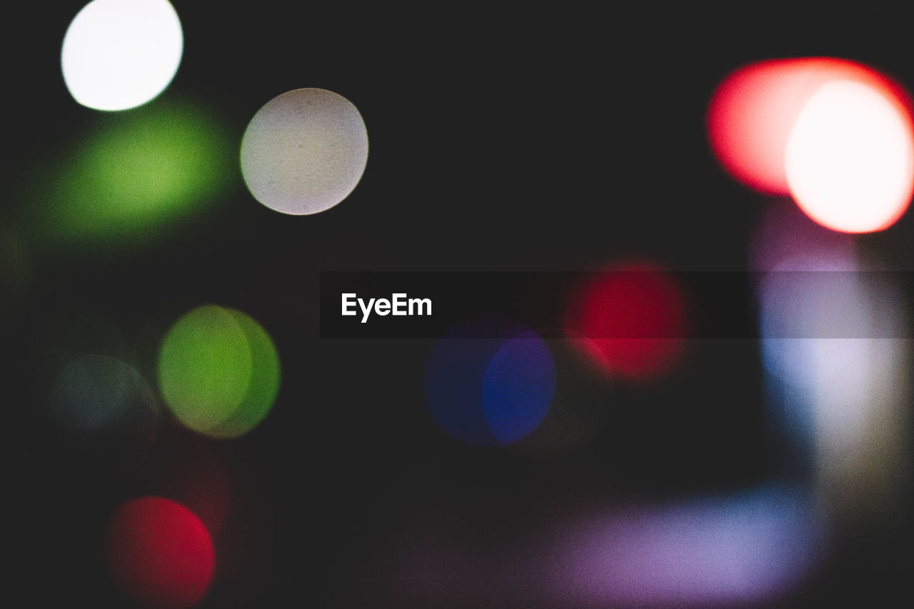 Defocused image of lights
