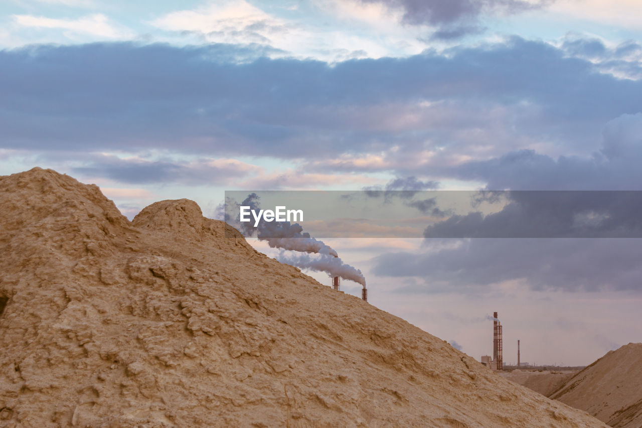 Scenic view of desert against sky