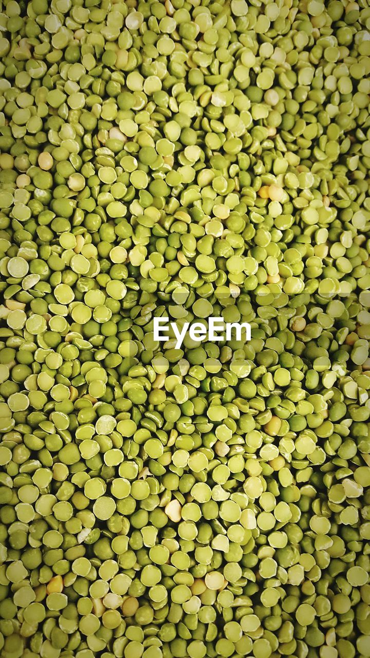 Full frame shot of dried split peas
