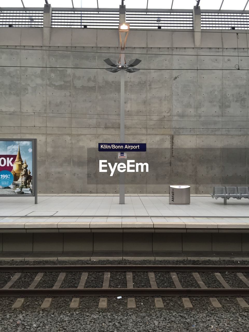 Text at cologne bonn airport station