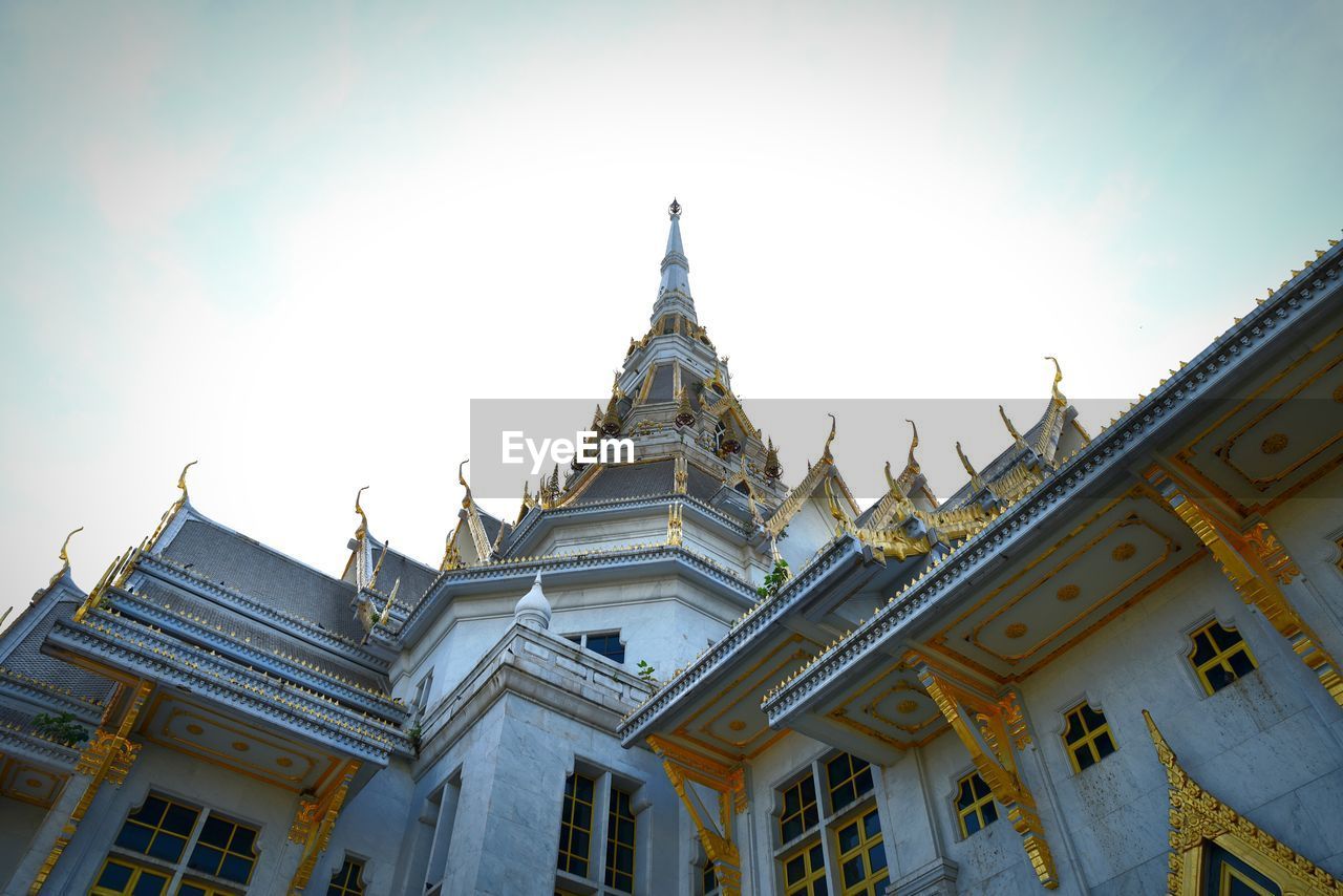 Low angle view of wat sothonwararam against sky