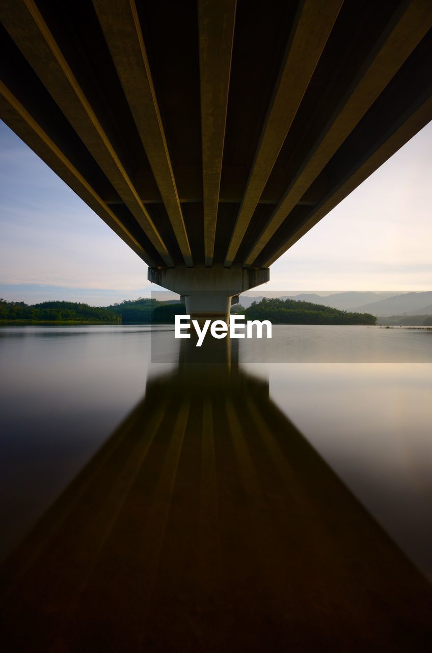 Bridge over river against sky