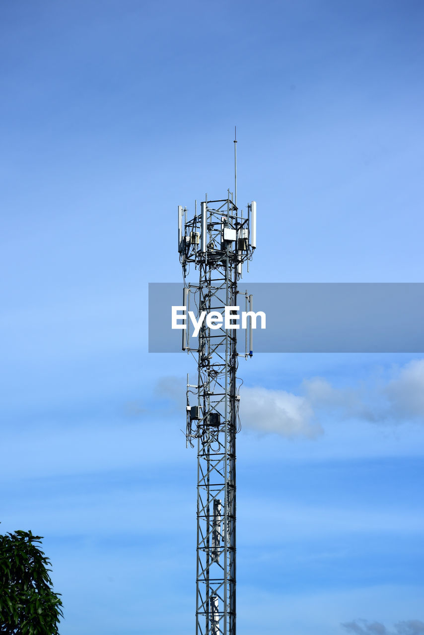 low angle view of electricity pylon against clear sky