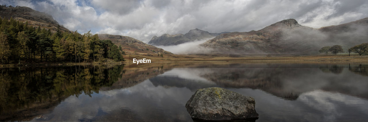 PANORAMIC VIEW OF LAKE AGAINST SKY