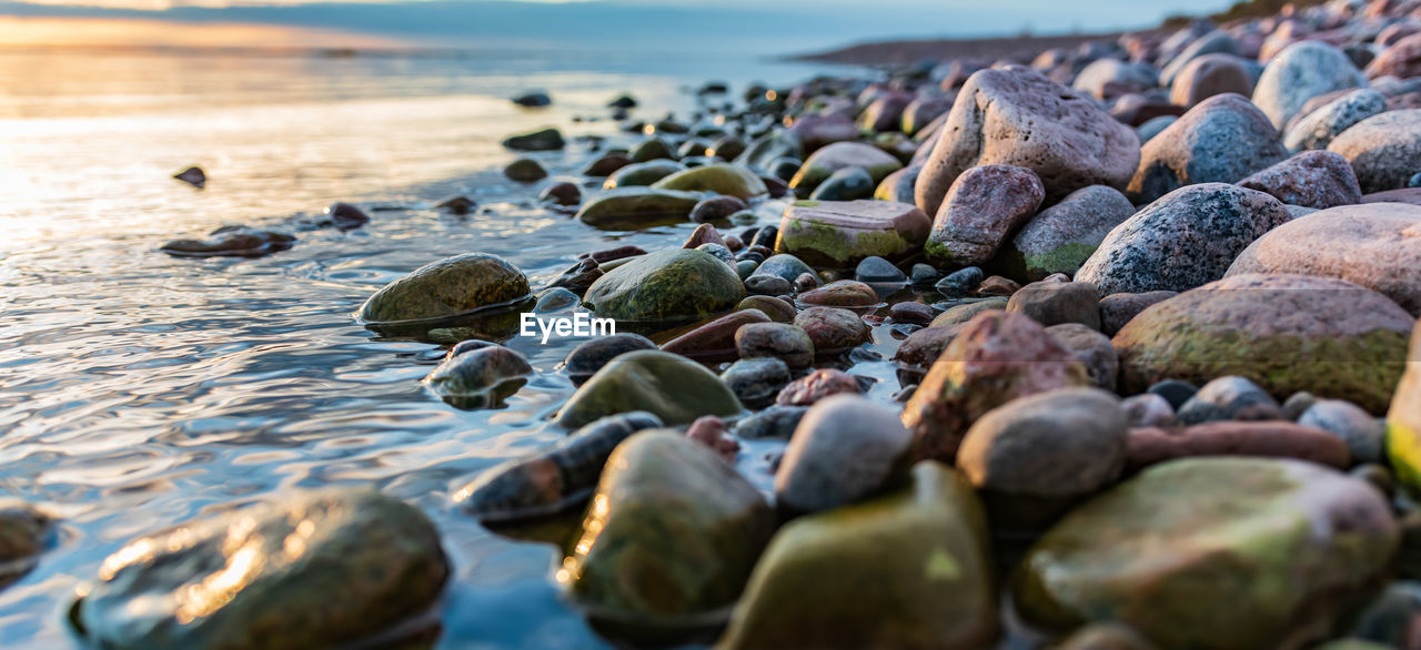 Beautiful natural stones located on the swedish baltic sea