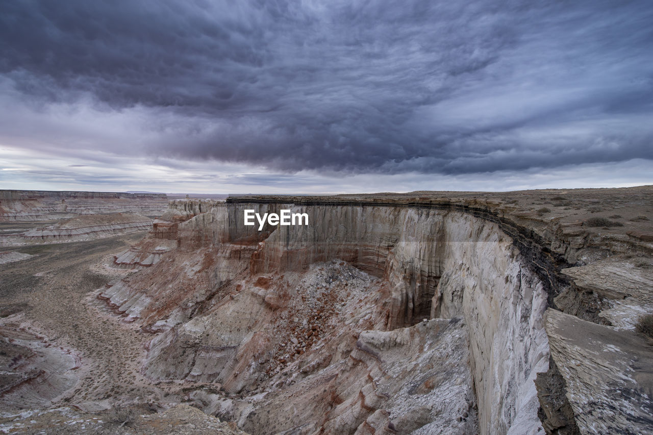 Massive landscape coal mine canyon on navajo reservation in ariz