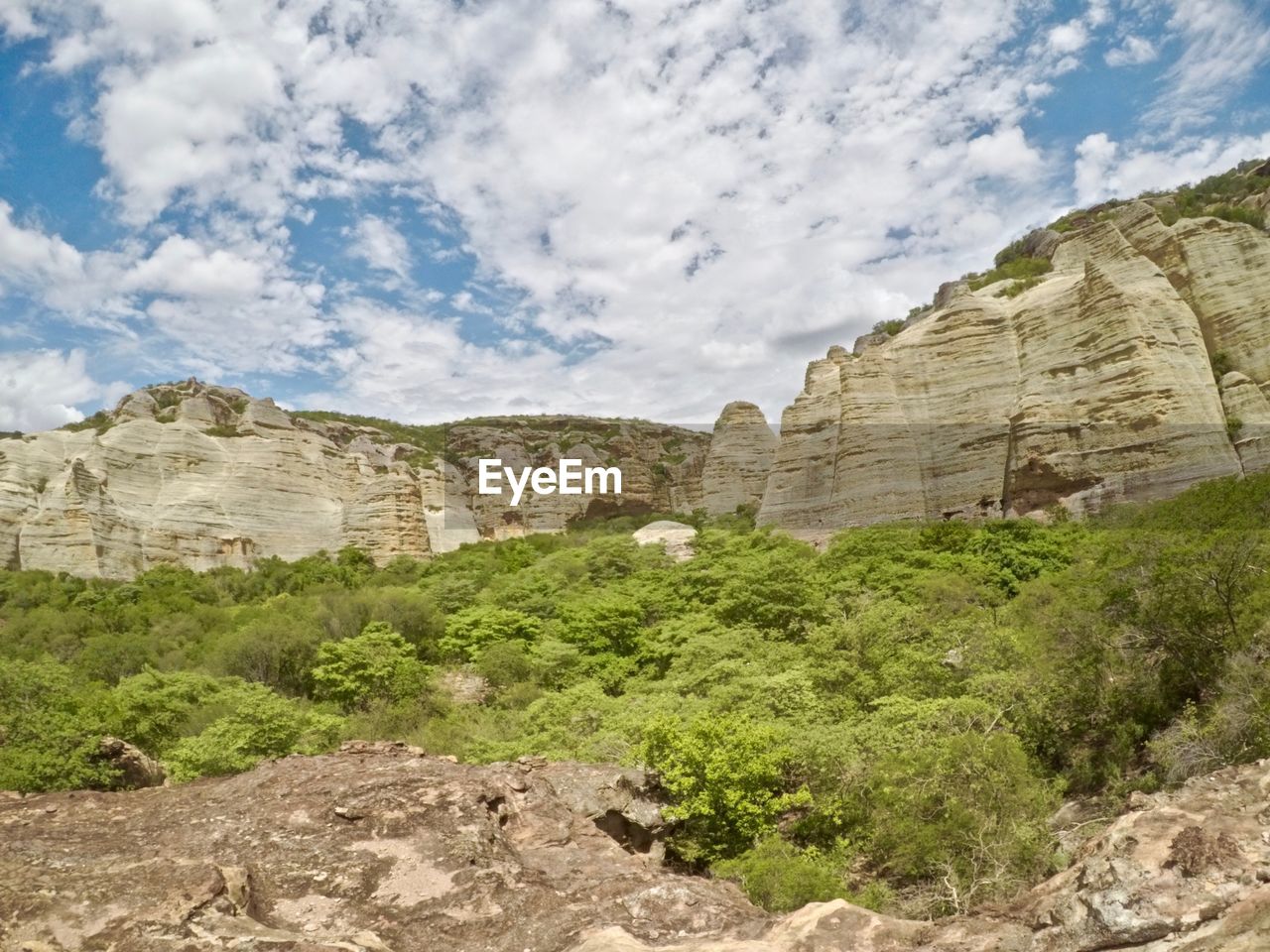 ROCK FORMATIONS AGAINST SKY