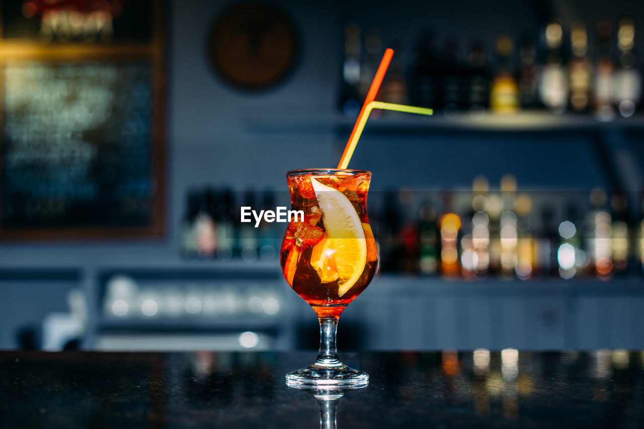 Close-up of drink on table