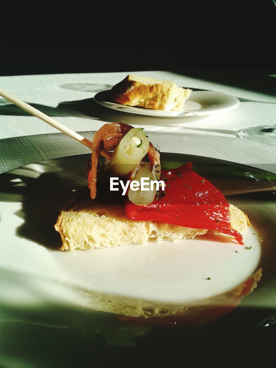 Close-up of food served in plate