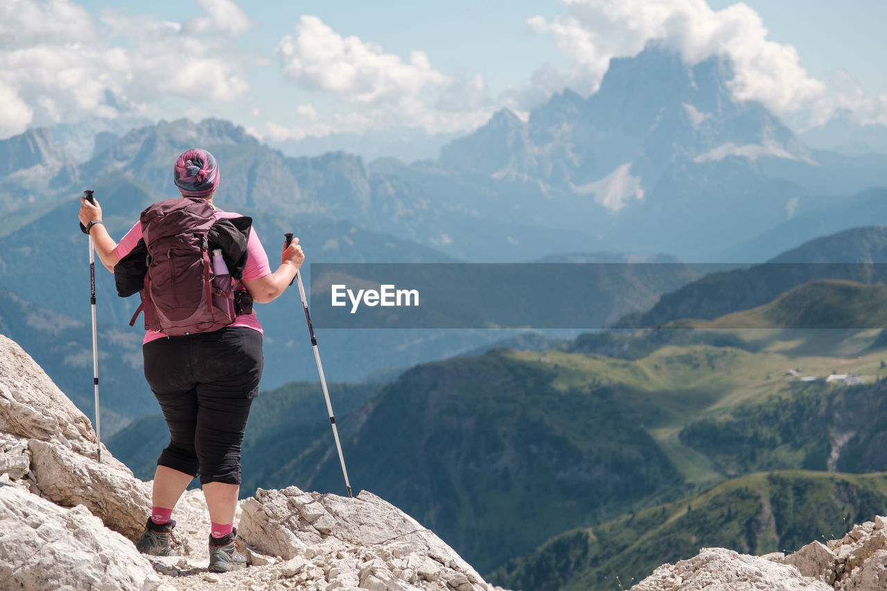 Trekking in sass pordoi - alto adige sudtirol - italy